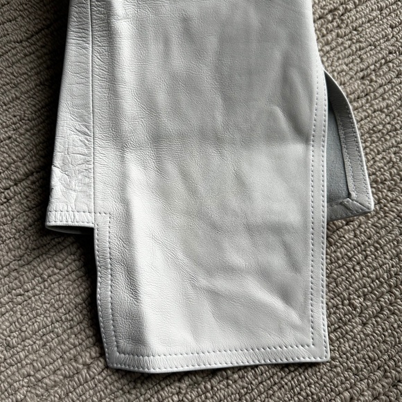 THE ATTICO Incredible Slimming Luxe White Leather Pants Sz 38 - Picture 7 of 9